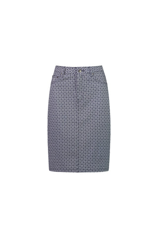 Vassalli - Printed Lightweight Skirt - Chevron