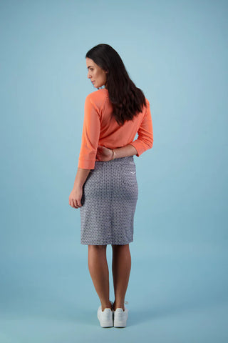 Vassalli - Printed Lightweight Skirt - Chevron