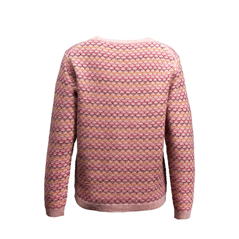 Mansted - Laila Scallop Lambswool Crew Rose
