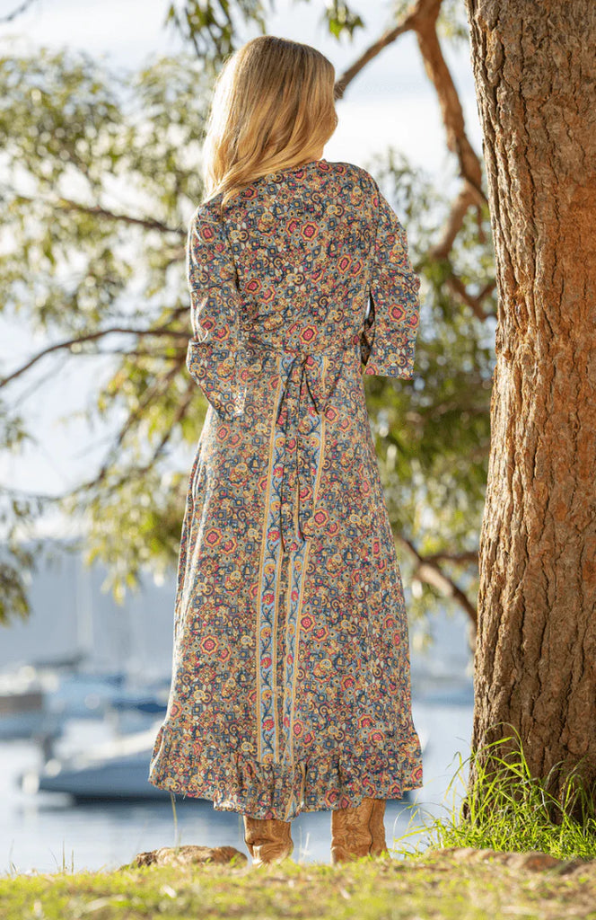 Cienna - 3/4 Sleeve Wrap Dress