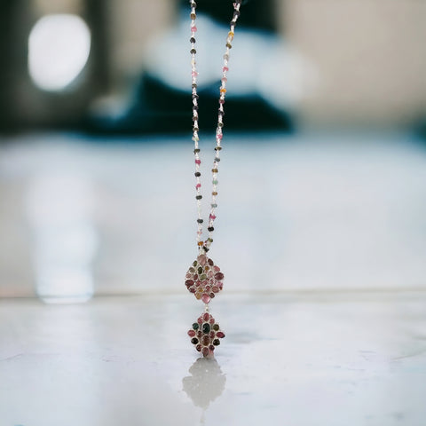MCJewels - Longstation Necklace _ Tourmaline Pendant and Chain