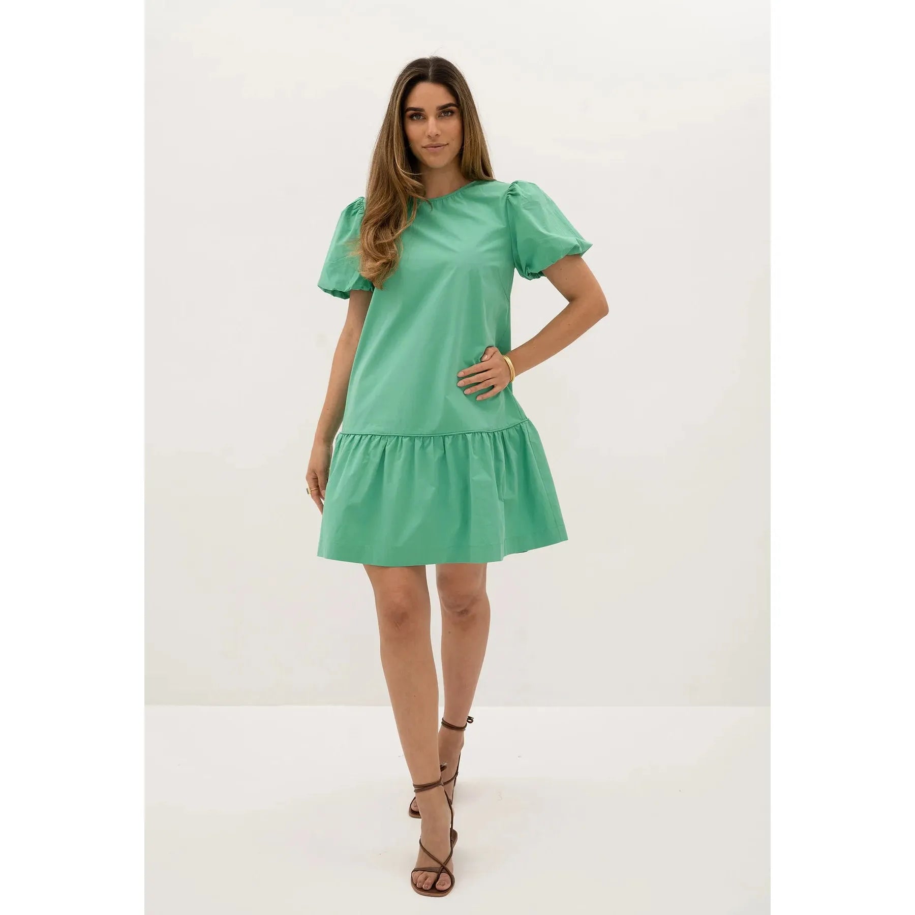 Humidity - Sangria Cotton Dress Green