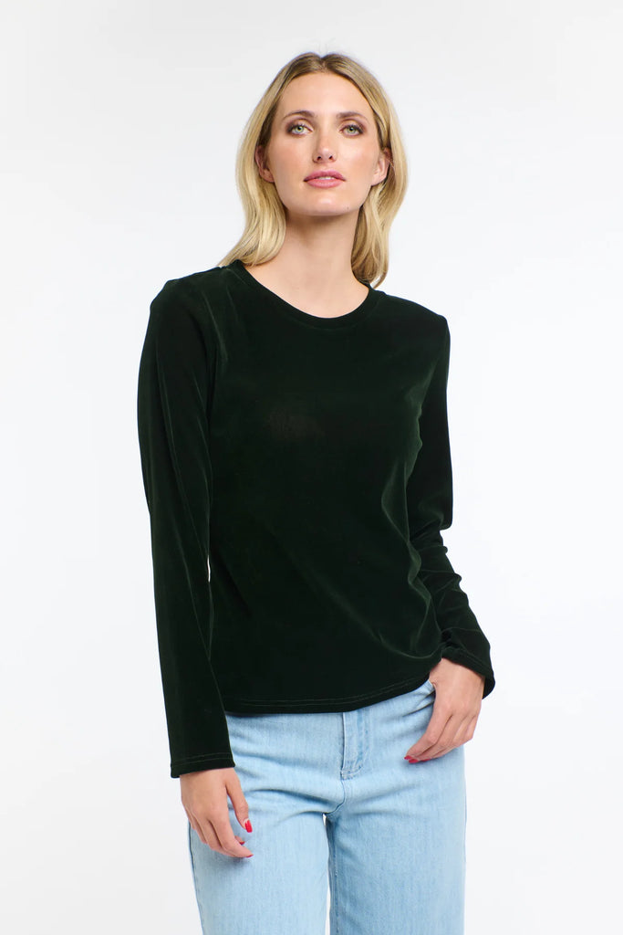 365 Days - Velvet Underground Top-Dark Green