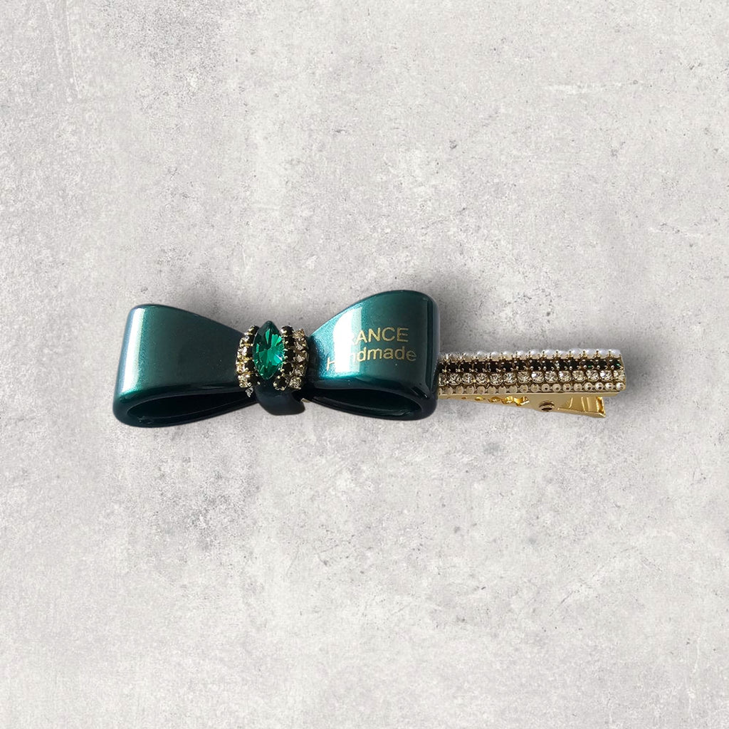 MCLuxe-Celeste Bloom- Green Acetate Butterfly Hairpin - TS01773