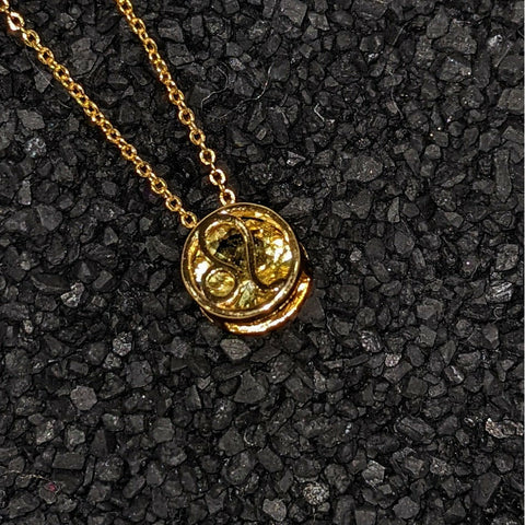 Cubic Zarconia Zodiac Necklace Goldplated