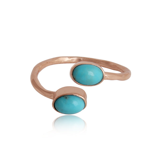 Dual Bypass Turquoise Ring