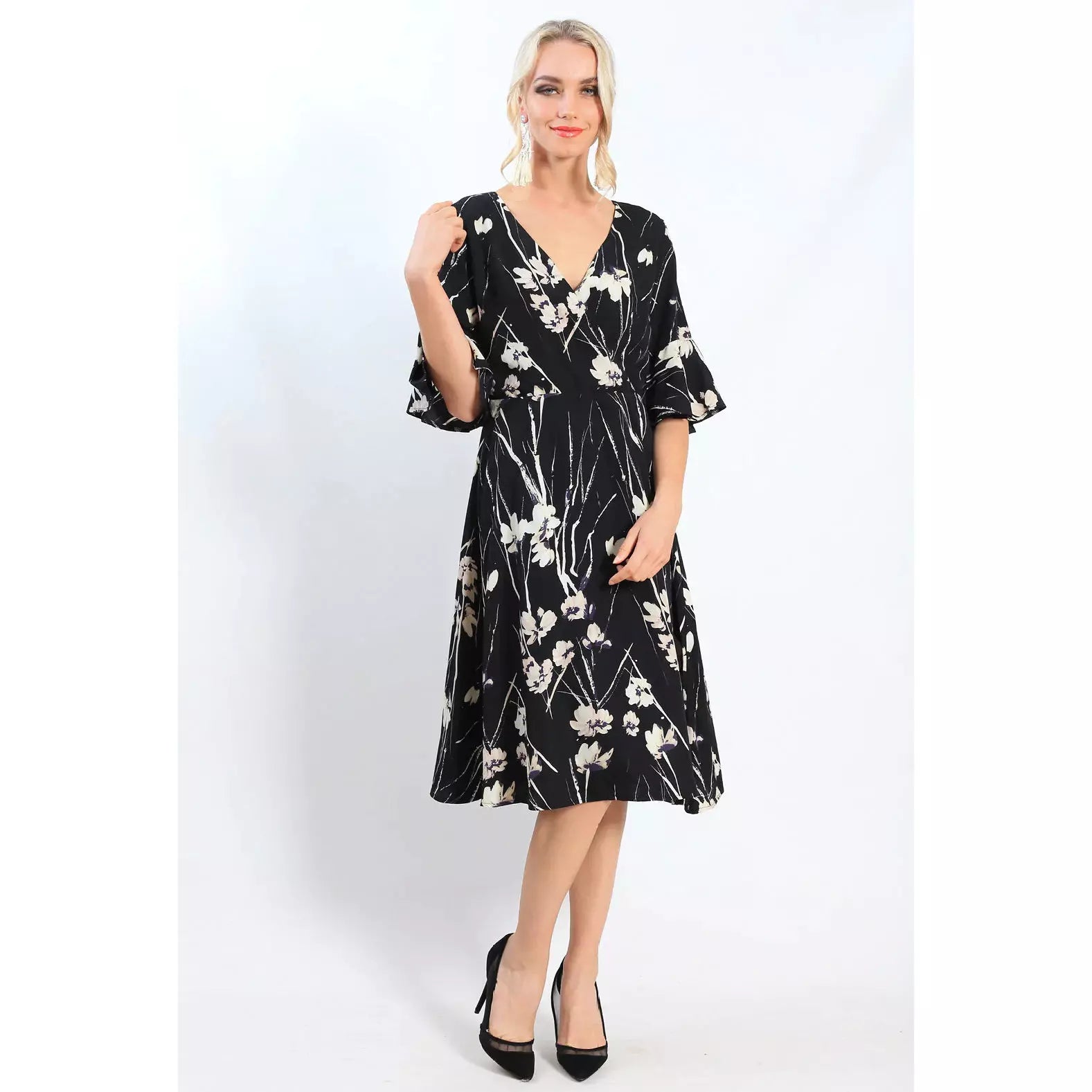 Teaberry - Floral Wrap Top Dress