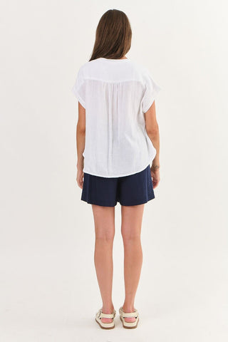 Namastai - White Cheesecloth Cotton Top