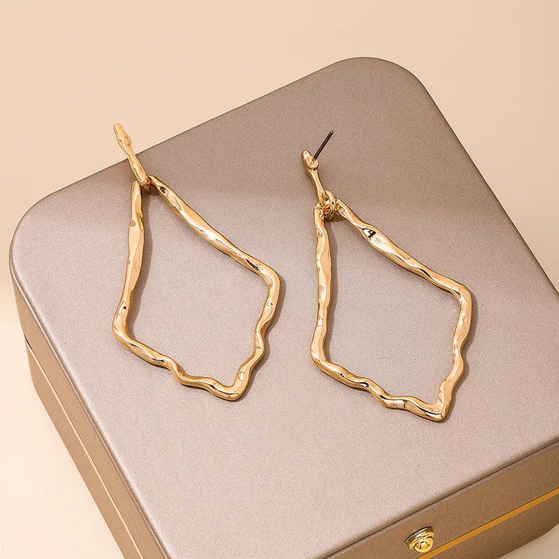 Melange - Classic Frame Gold Teardrop Earring