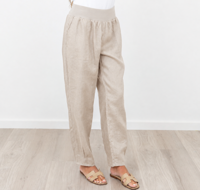 Maglia - Lux Linen Lucy Tuck Pant - Natural