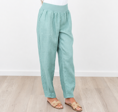 Maglia - Lux Linen Lucy Tuck Pant -  Aloe
