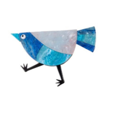 Blue Scarab - Bijou Acrylic Birdie Brooch-Blue