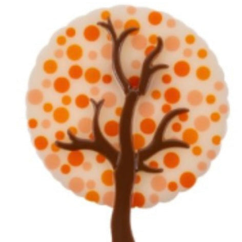 Blue Scarab - Bijou Acrylic Tree Brooch-Orange