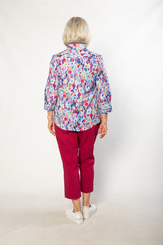 Equinox - Pure Cotton Meadow Flowers 3/4 sleeve Shirt