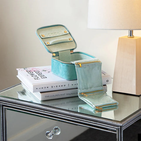 Tonic - Velvet Jewellery Cube-Seafoam