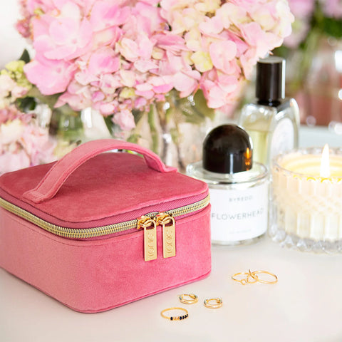 Tonic - Velvet Jewellery Cube-Coral