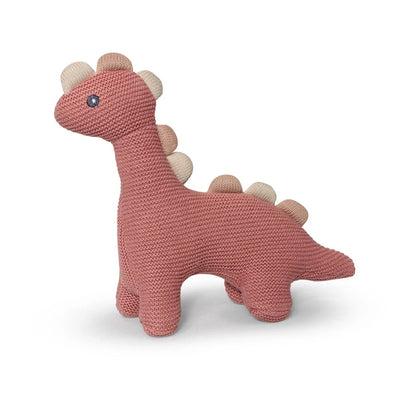 DLUX Baby - Dino Knitted Rattle Toy-Dusty