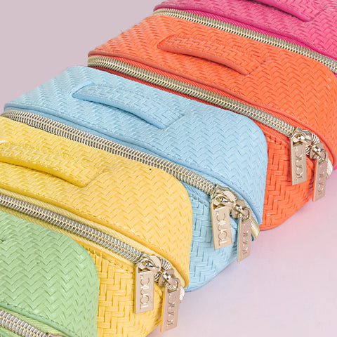 Tonic - Small Beauty Bag Herringbone Bluebell
