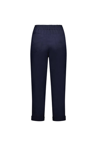 Vassalli - Slim Leg Ankle Grazer Elastic Waist Pant - Ink