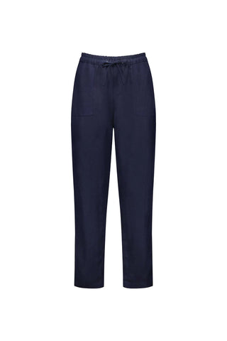 Vassalli - Slim Leg Ankle Grazer Elastic Waist Pant - Ink