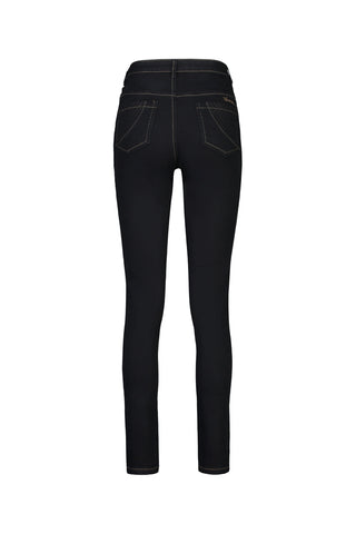 Vassalli - Skinny Leg Full Length Basket Weave Jean-Black