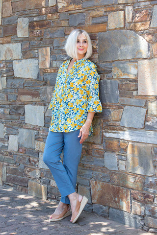 Equinox - 7/8 Length Bengaline Pant - Peacock