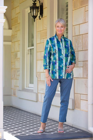 Equinox - 7/8 Length Bengaline Pant - Peacock