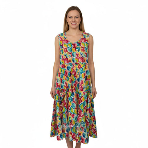 Saint Lori - Sleeveless Midi Dress-Fiesta