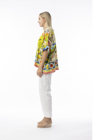 Orientique - Amalfi Oversized V Neck Top