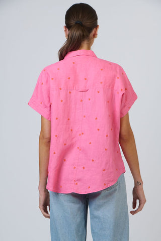 enveloppe - Linen Short Sleeve Shirt-Amour