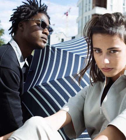 Anatole - Pablo Micro-Umbrella - Navy/ White Stripe