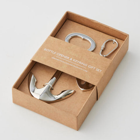 Pilbeam Living - Anchor Bottle Opener & Keyring Set