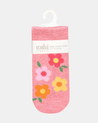 Toshi - Organic Jacquard Ankle Socks-Rosie Posie
