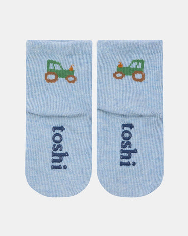 Toshi - Organic Jacquard Ankle Socks-Tiny Tractors
