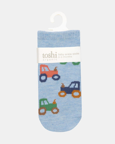 Toshi - Organic Jacquard Ankle Socks-Tiny Tractors