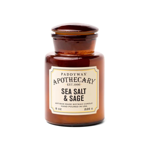 Paddywax Apothecary  - Sea Salt & Sage 8oz Candle