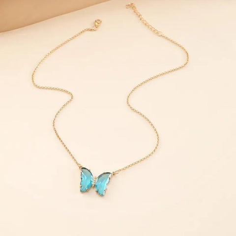 Melange - Butterfly Crystal Necklace