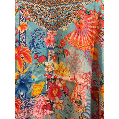Melange -  Aqua Floral Easy Top