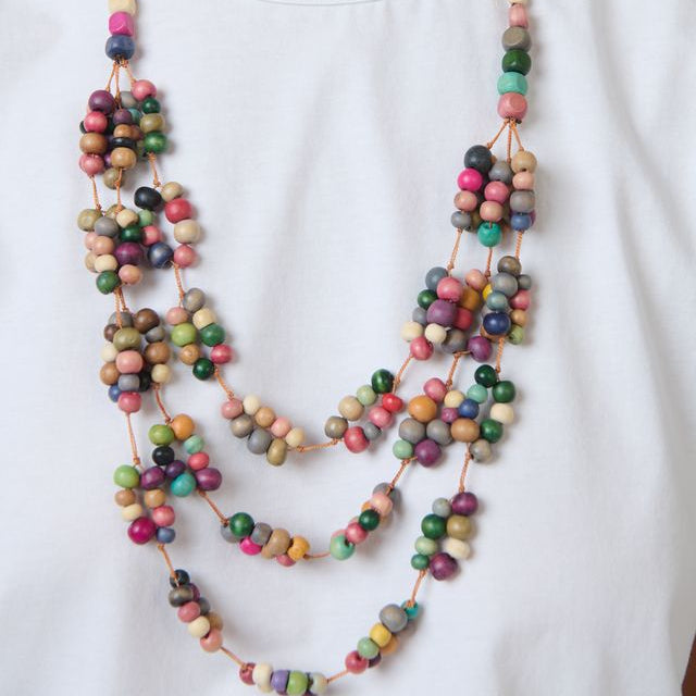 Namastai - Layered Bead Necklace - Multicoloured
