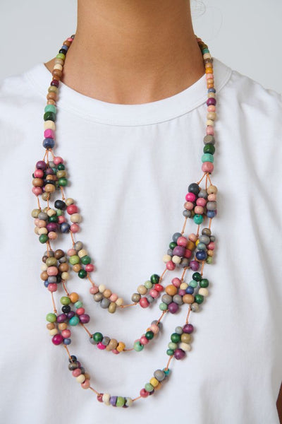 Namastai - Layered Bead Necklace - Multicoloured