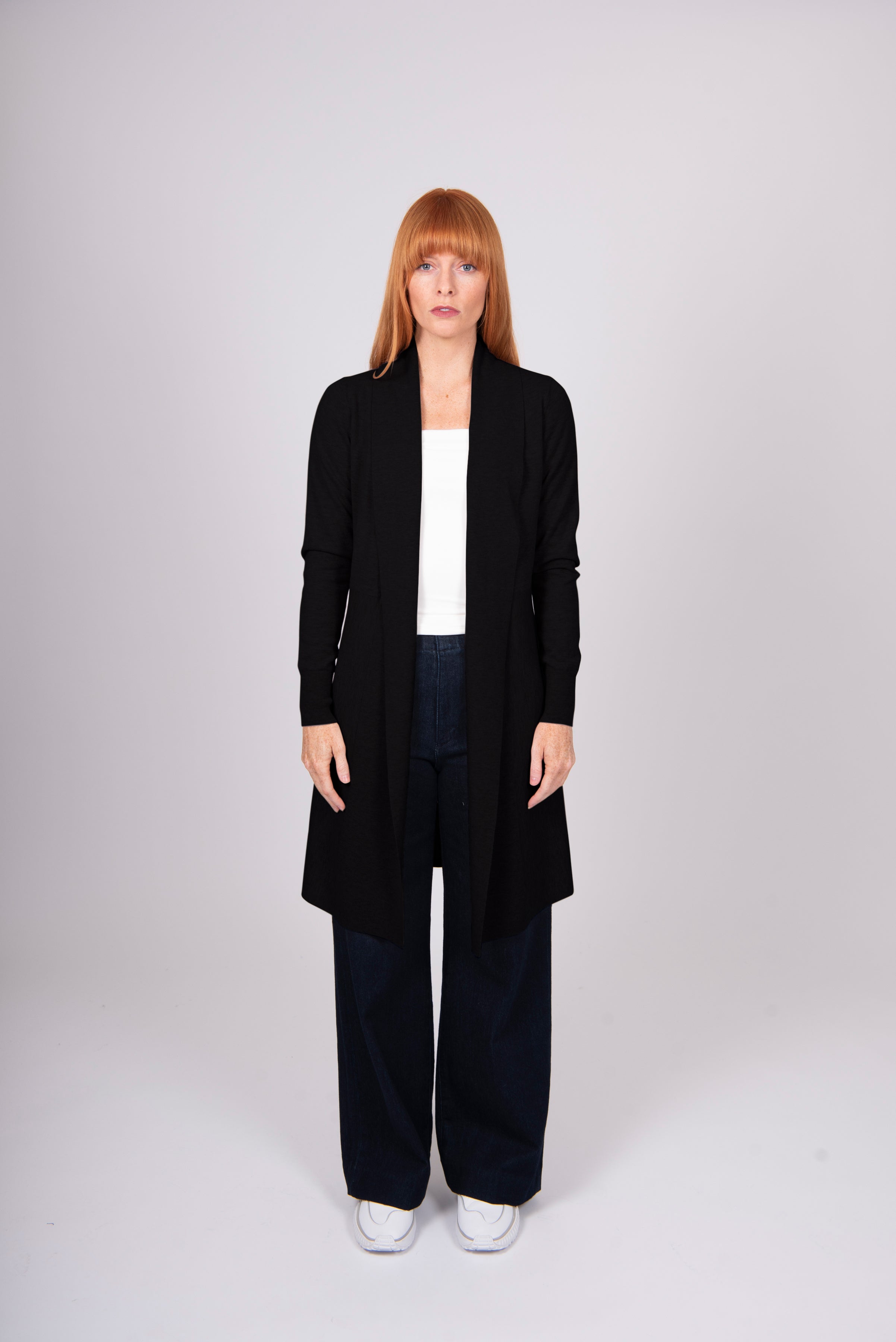 Bridge & Lord - Emily Long Line Cardigan-Black
