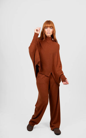 Bridge & Lord - Poncho Pullover-Cognac