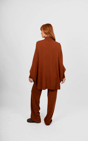 Bridge & Lord - Poncho Pullover-Cognac