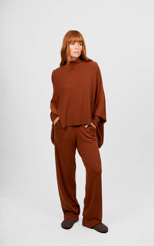 Bridge & Lord - Poncho Pullover-Cognac