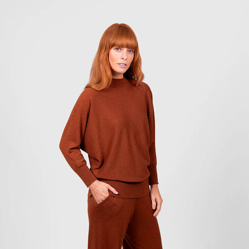 Bridge & Lord - Dolman 3/4 Sleeve Pullover-Cognac