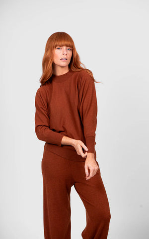 Bridge & Lord - Dolman 3/4 Sleeve Pullover-Cognac