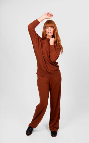 Bridge & Lord - Dolman 3/4 Sleeve Pullover-Cognac