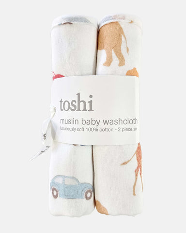 Toshi - Baby Washcloth Muslin (2 pieces) - Congo Dawn