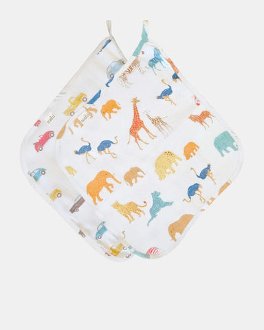 Toshi - Baby Washcloth Muslin (2 pieces) - Congo Dawn