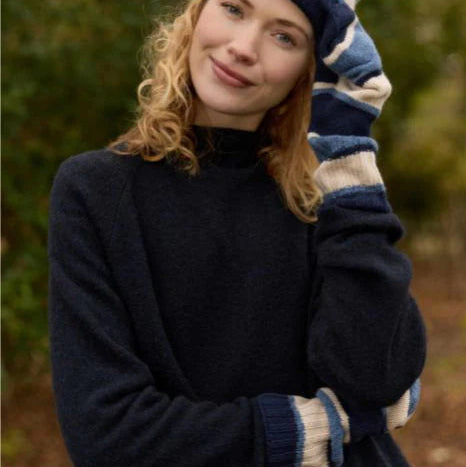 Mansted - Alaska Lambswool Striped Mittens - Assorted Colours